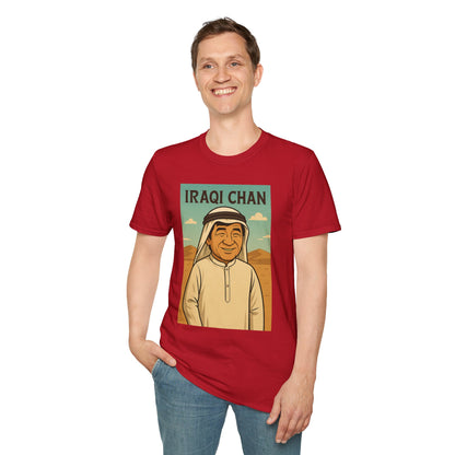 Iraqi Chan Unisex T-Shirt, Funny Jackie Chan Parody Apparel, Comedy Tribute Tee, Mashup Shirt