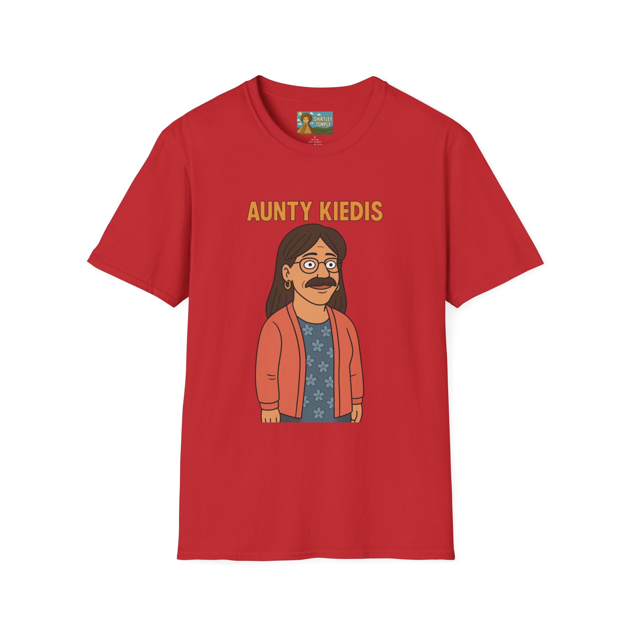 Aunty Kiedis funny wordplay Anthony Kiedis from Red Hot Chili Peppers reimagined as someone's beloved aunt.