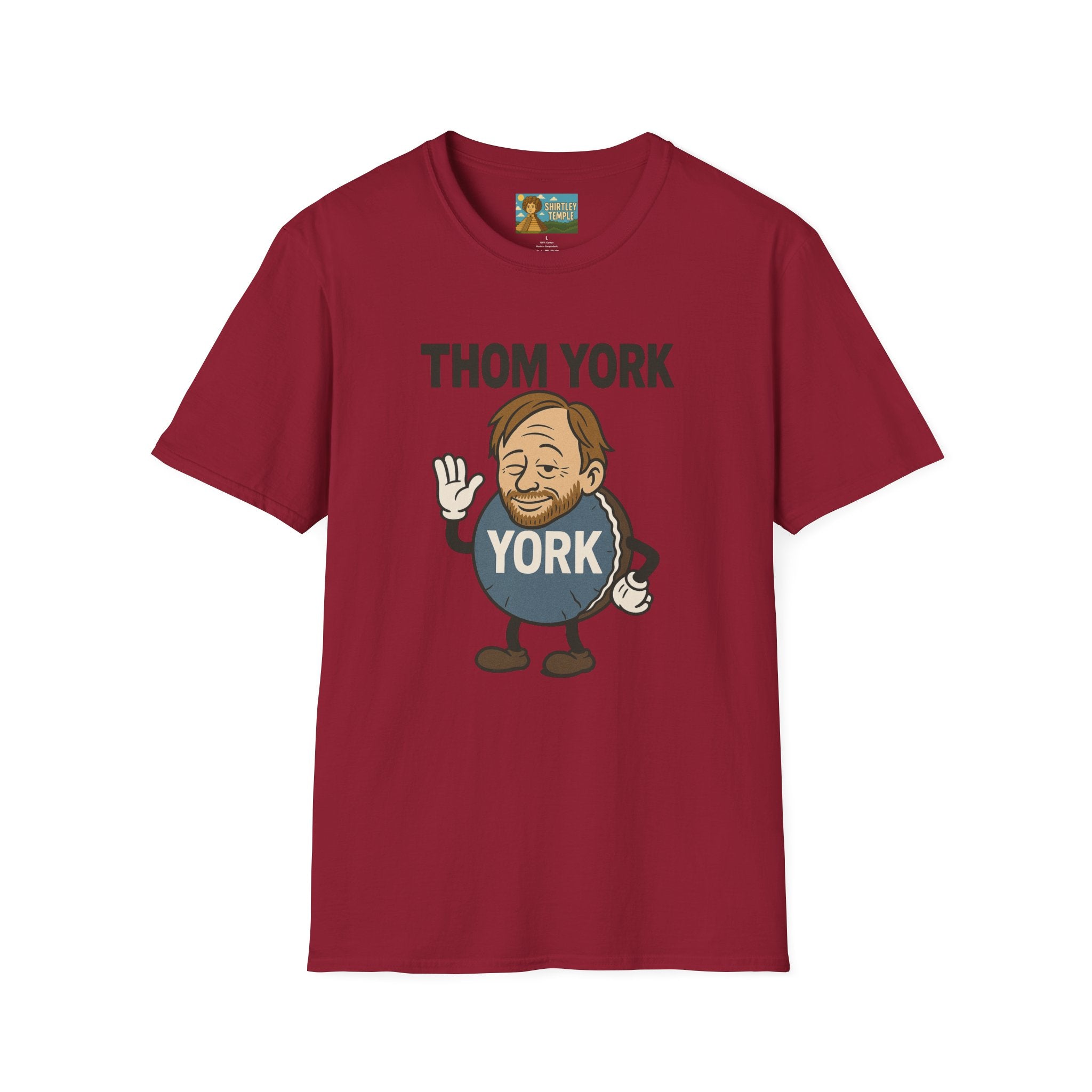 Thom York Peppermint Patty T-Shirt, Radiohead Musician Gift, Alternative Rock Tee, Funny Singer Shirt, Softstyle Unisex Top