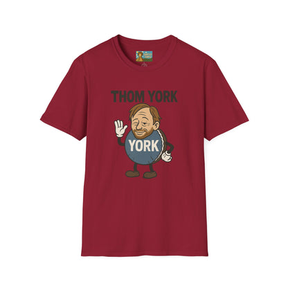 Thom York Peppermint Patty T-Shirt, Radiohead Musician Gift, Alternative Rock Tee, Funny Singer Shirt, Softstyle Unisex Top