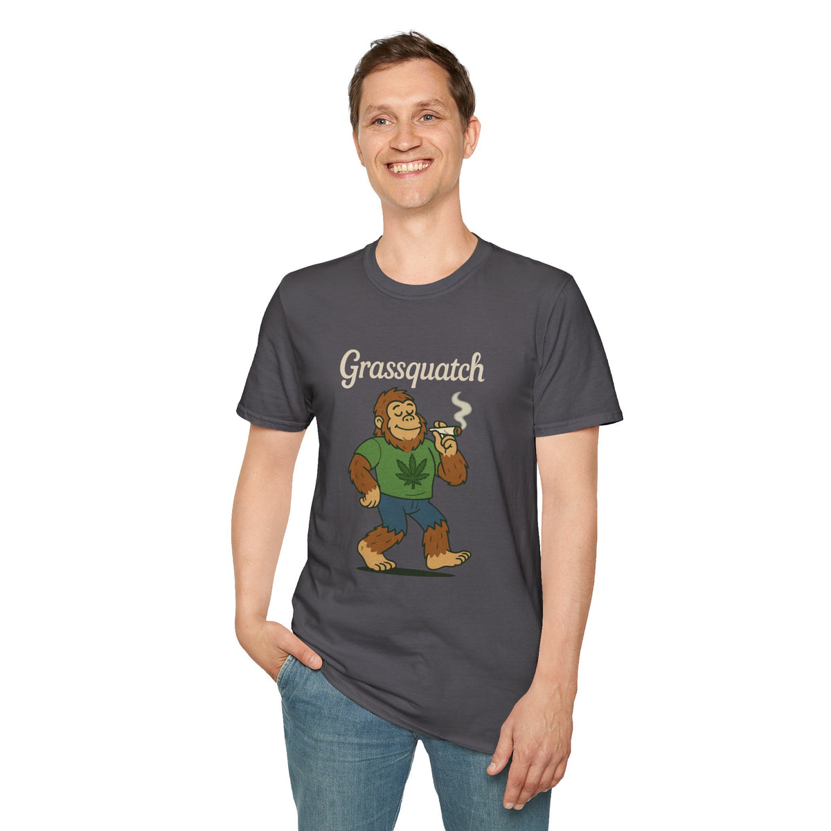 Grassquatch funny shirt mashup sasquatch and a stoner