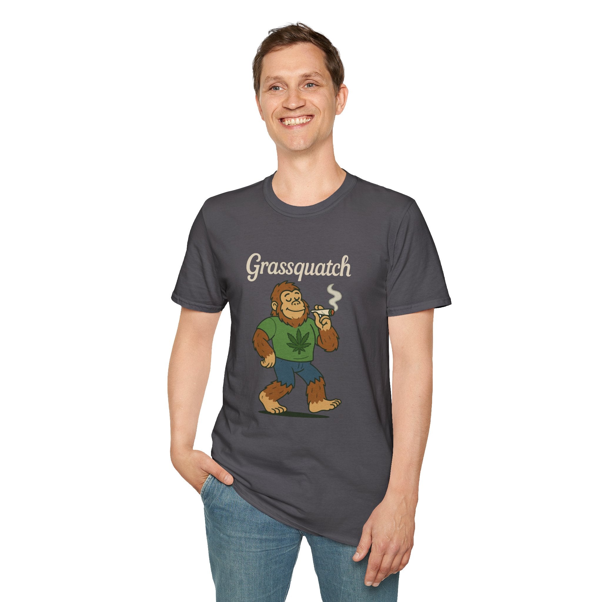 Grassquatch funny shirt mashup sasquatch and a stoner