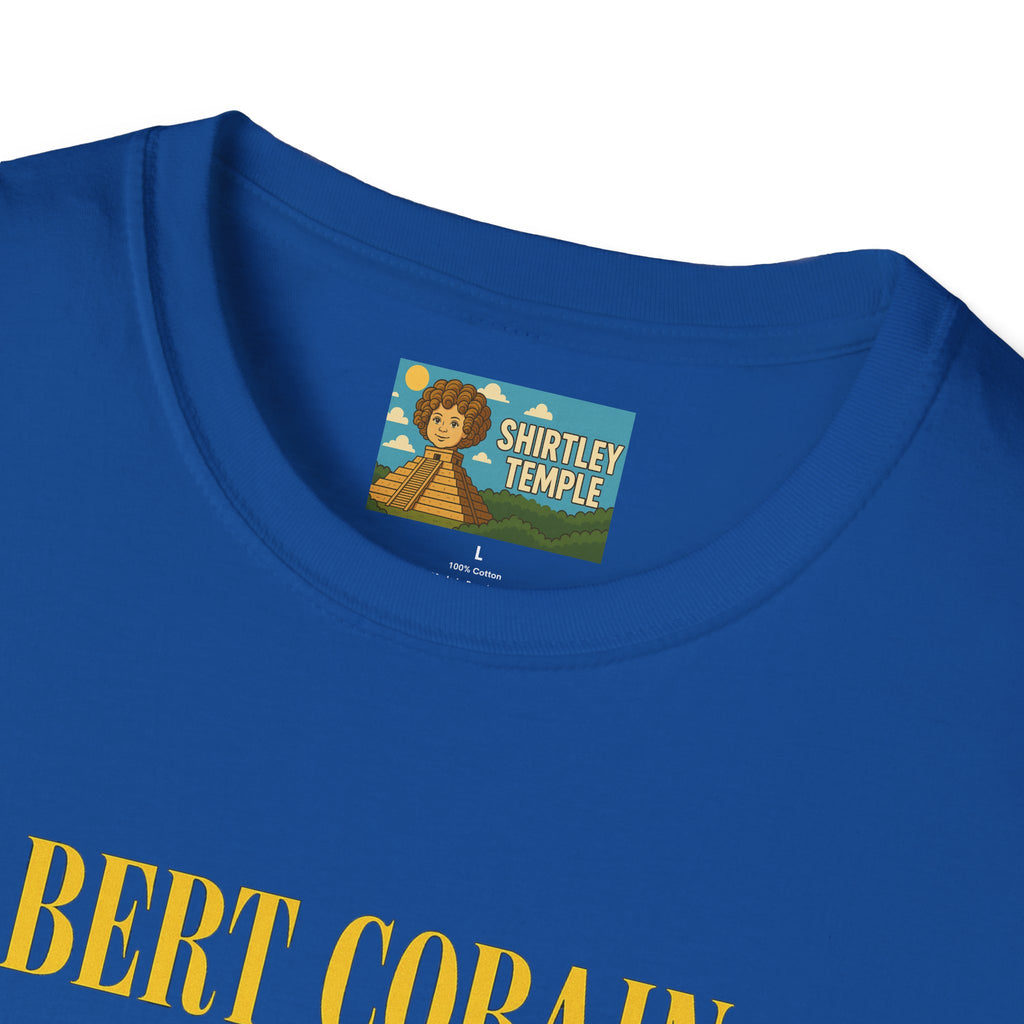Bert Cobain funny mashup Kurt Cobain and Bert from sesame street wordplay unisex gift tee music lover