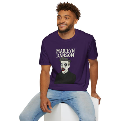 Marilyn Danson Funny Shirt, Mashup Tribute Tee, Parody Comedy Gift, Unisex Softstyle T-Shirt, Marilyn Manson Ted Danson