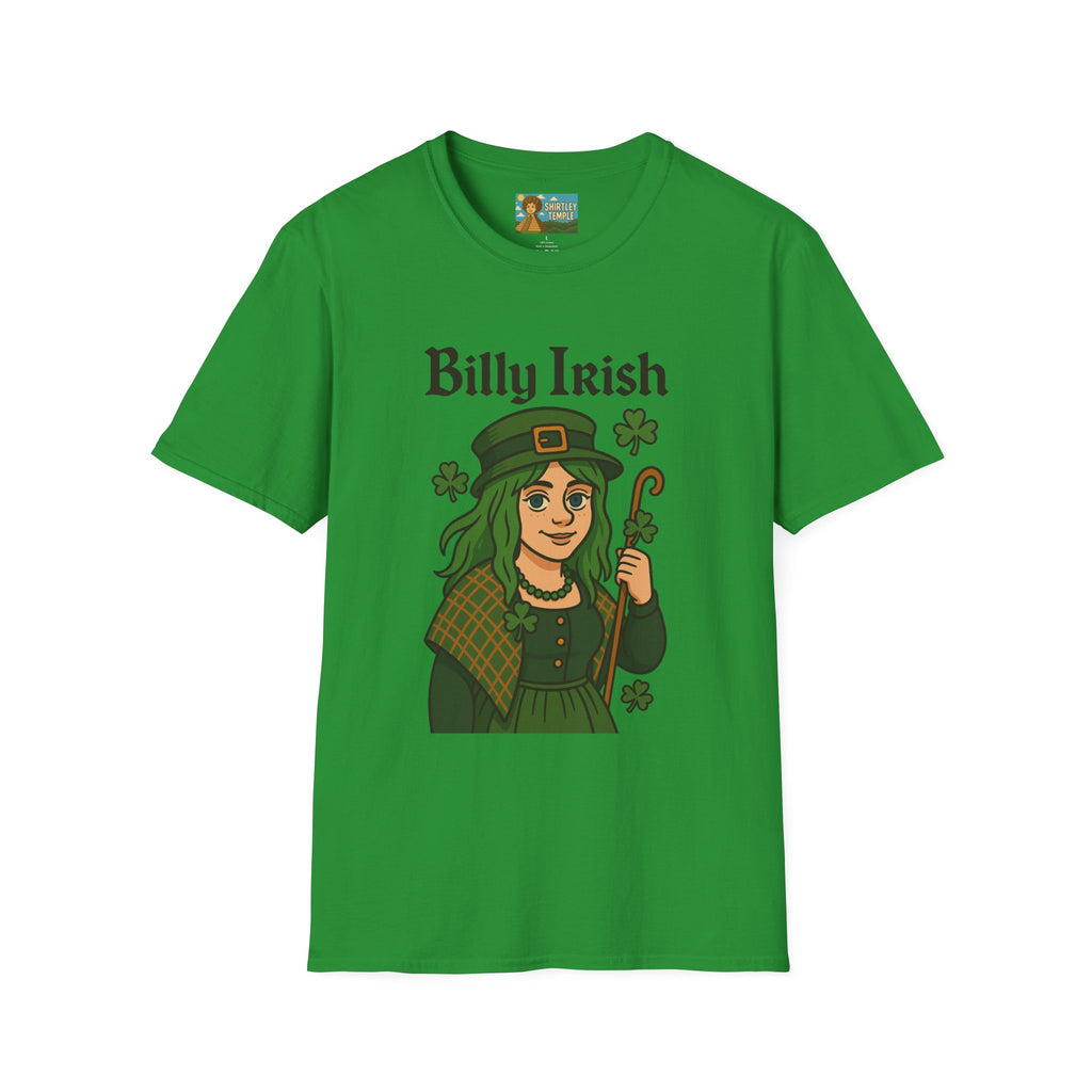 Billy Irish funny shirt parody apparel comedy tribute Billy Eilish as an irish person St. Patty's day