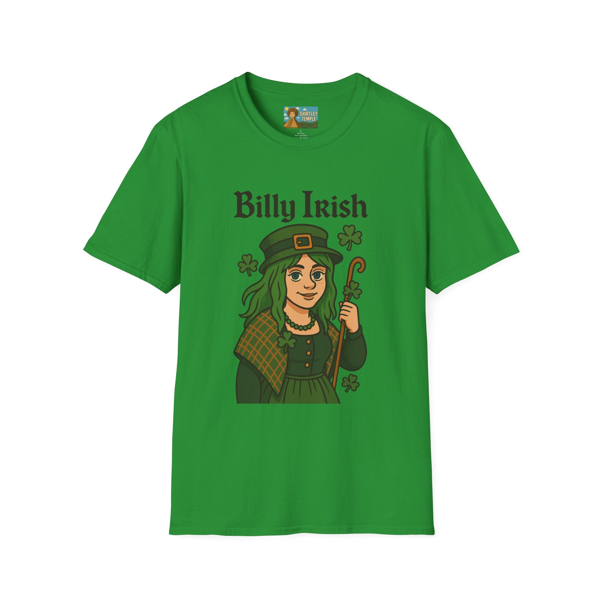 Billy Irish funny shirt parody apparel comedy tribute Billy Eilish as an irish person St. Patty's day