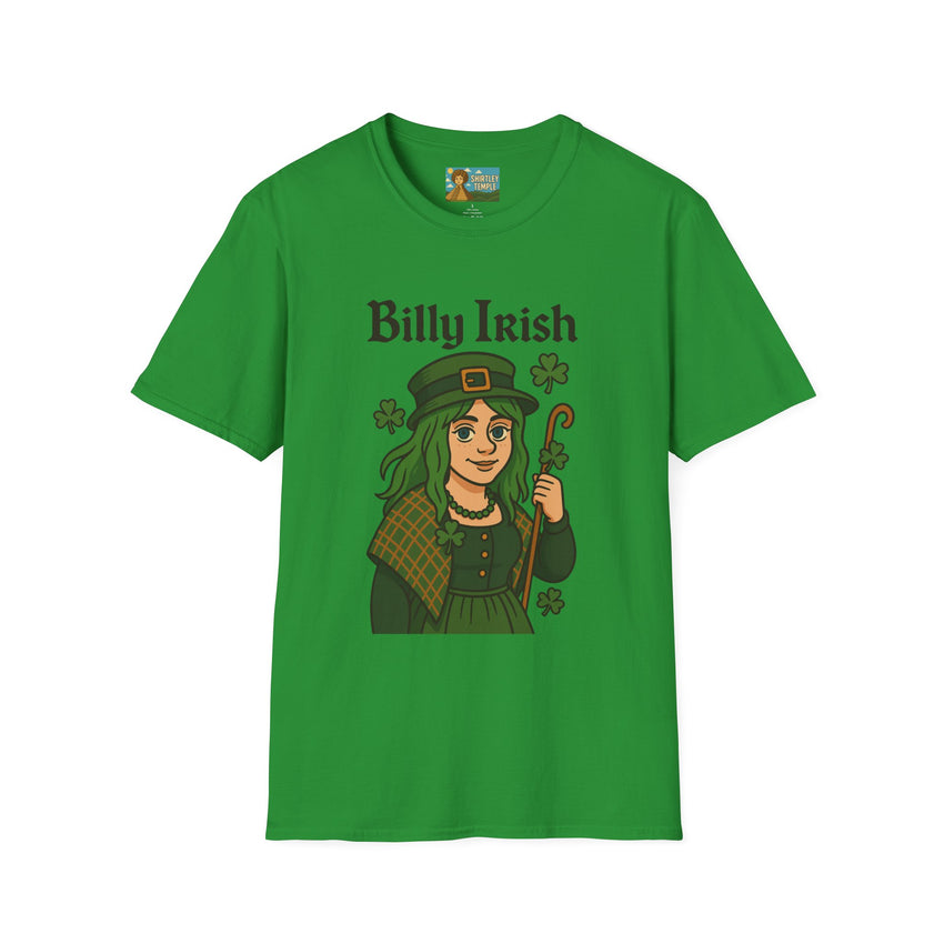Billy Irish funny shirt parody apparel comedy tribute Billy Eilish as an irish person St. Patty's day