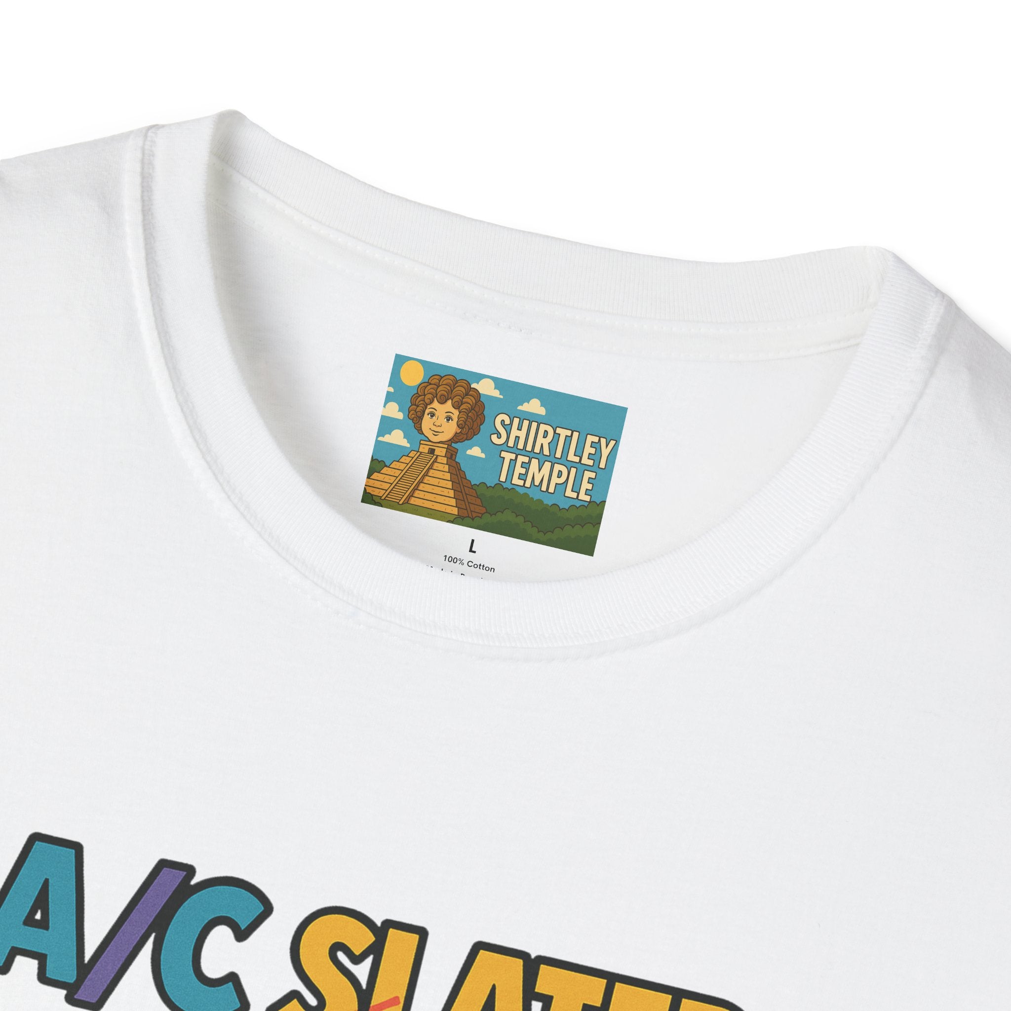 A/C Slater Word Play Unisex Softstyle T-Shirt, Saved by the Bell Tee, Funny Air Conditioner Shirt, Retro 90s Clothing, Vintage TV Fan Gift