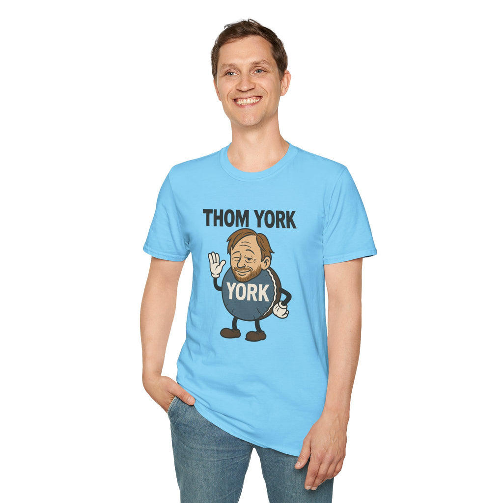 Thom York Peppermint Patty T-Shirt, Radiohead Musician Gift, Alternative Rock Tee, Funny Singer Shirt, Softstyle Unisex Top