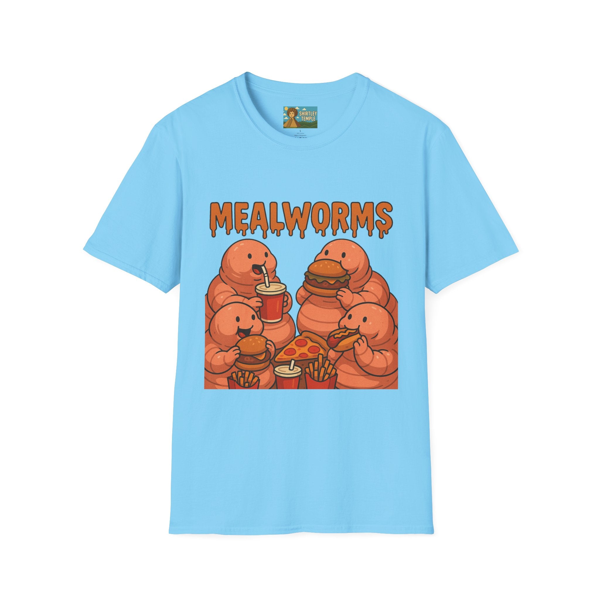 Mealworms Funny Shirt, Fat Earthworms Parody Tee, Wordplay Pun, Comedy Gift Apparel, Meal Lovers, Worm Fans, Hilarious