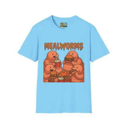Mealworms Funny Shirt, Fat Earthworms Parody Tee, Wordplay Pun, Comedy Gift Apparel, Meal Lovers, Worm Fans, Hilarious