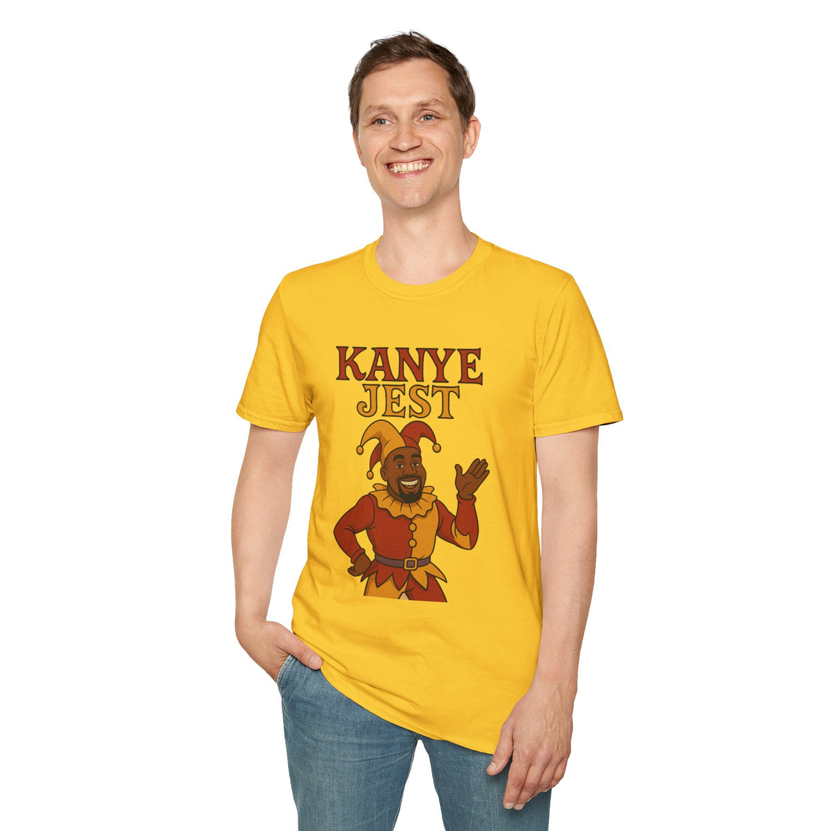 Kanye Jest Funny T-Shirt, Parody Tribute Rapper, Comedy Mashup Meme, Jester Tee, Humorous Graphic Tee