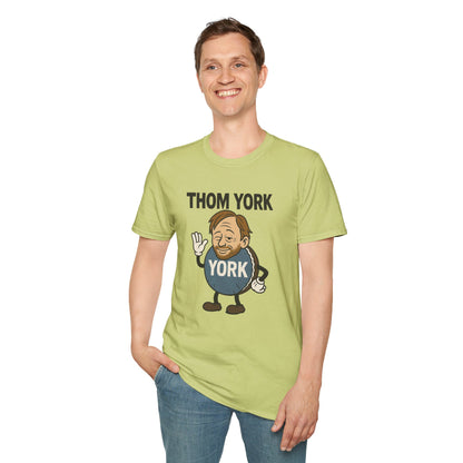 Thom York Peppermint Patty T-Shirt, Radiohead Musician Gift, Alternative Rock Tee, Funny Singer Shirt, Softstyle Unisex Top