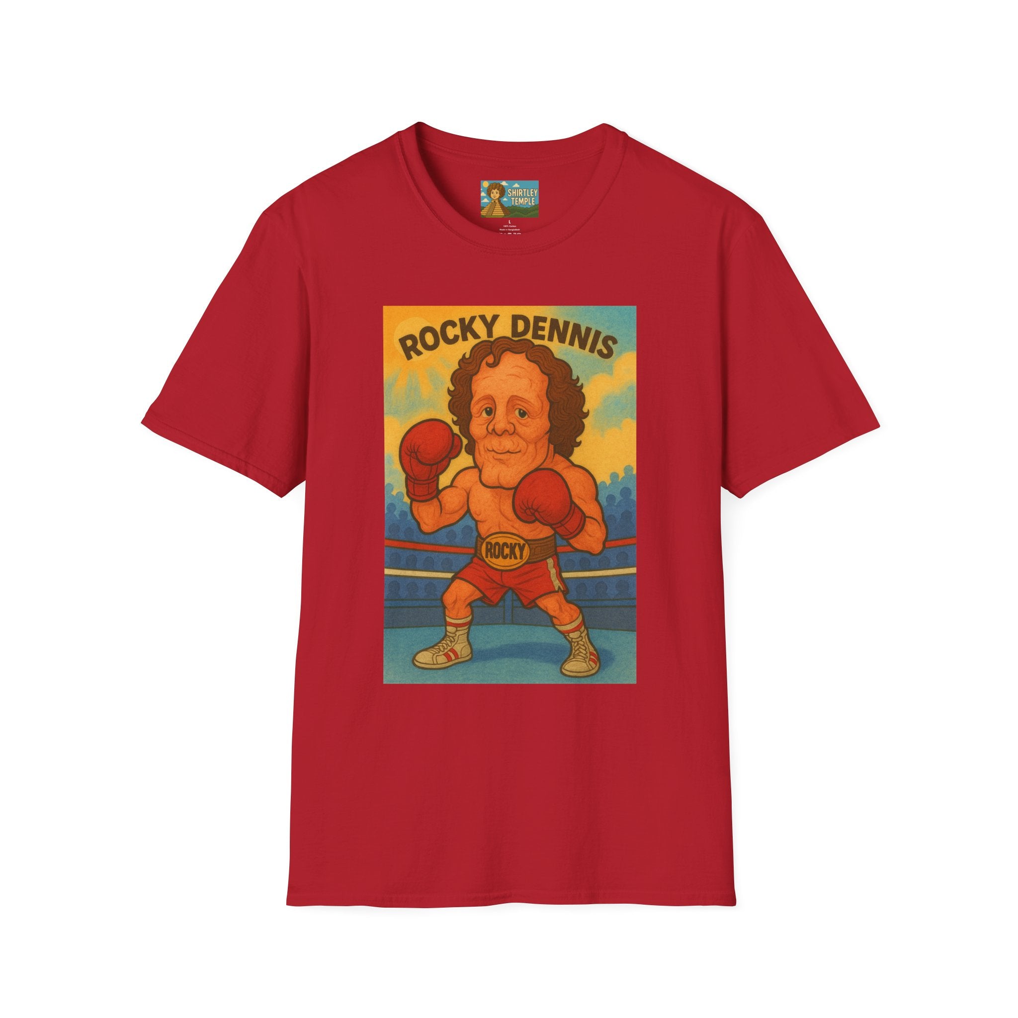 Rocky Dennis The Mask Rocky Mashup T-Shirt, Funny Movie Crossover Tee, Rocky Balboa Gift Shirt, Unisex Softstyle Top