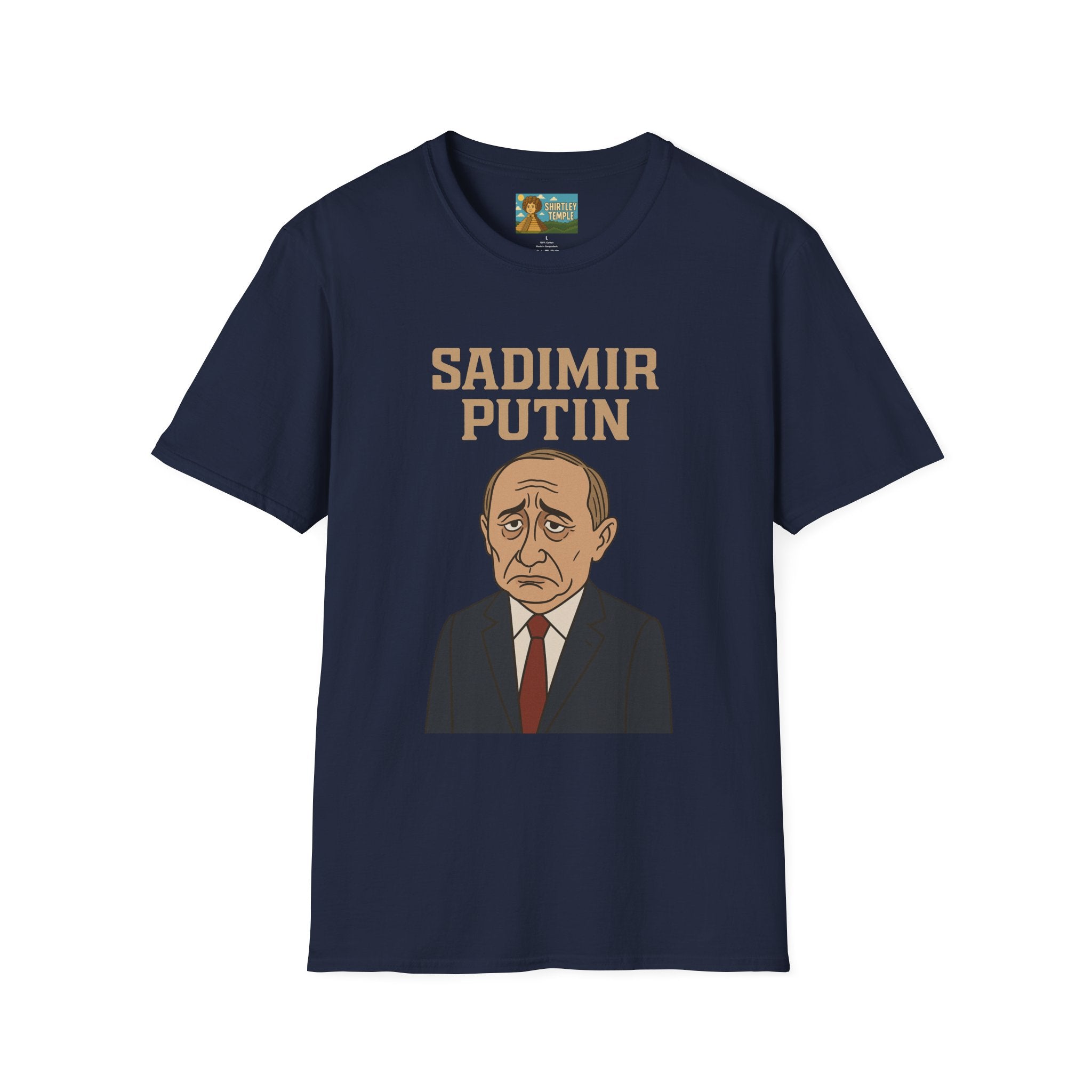 Sadimir Putin Funny T-Shirt, Vladimir Putin Parody Tee, Sad Person Comedy Shirt, Wordplay Humor Top
