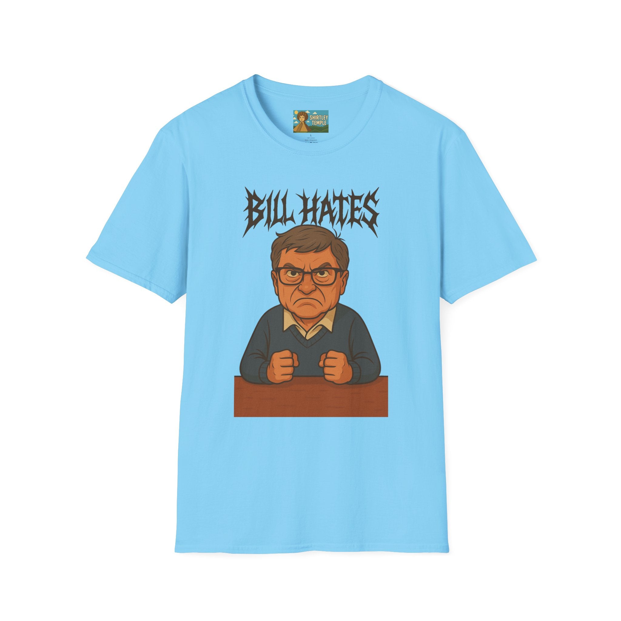 Bill Hates funny shirt parody apparel comedy tribute bill gates as a hateful person