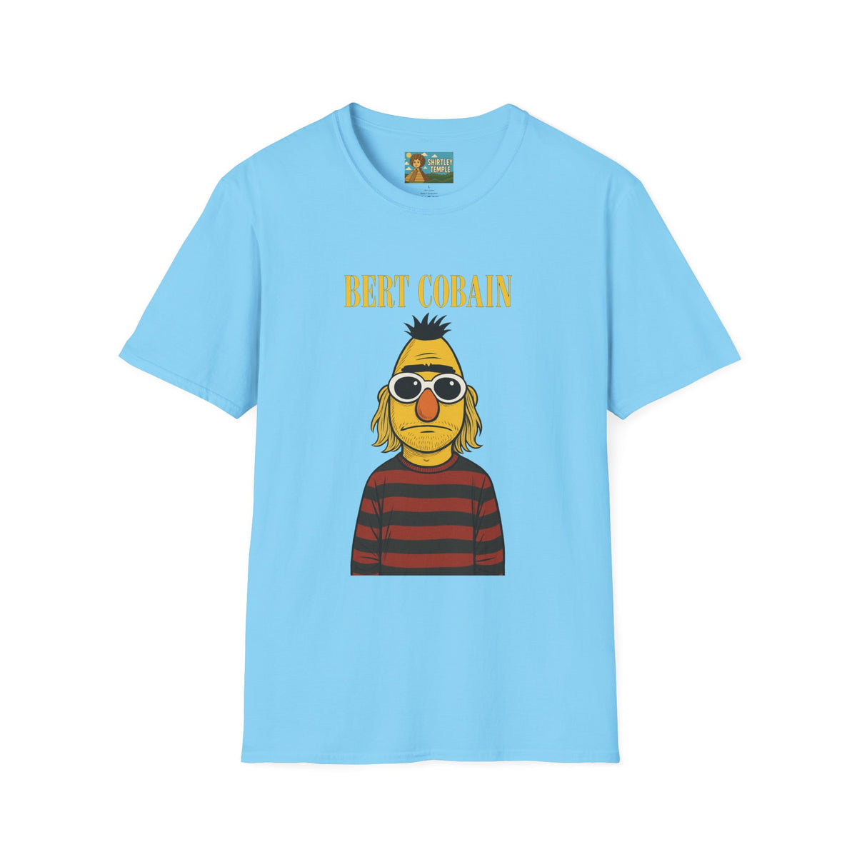 Bert Cobain funny mashup Kurt Cobain and Bert from sesame street wordplay unisex gift tee music lover