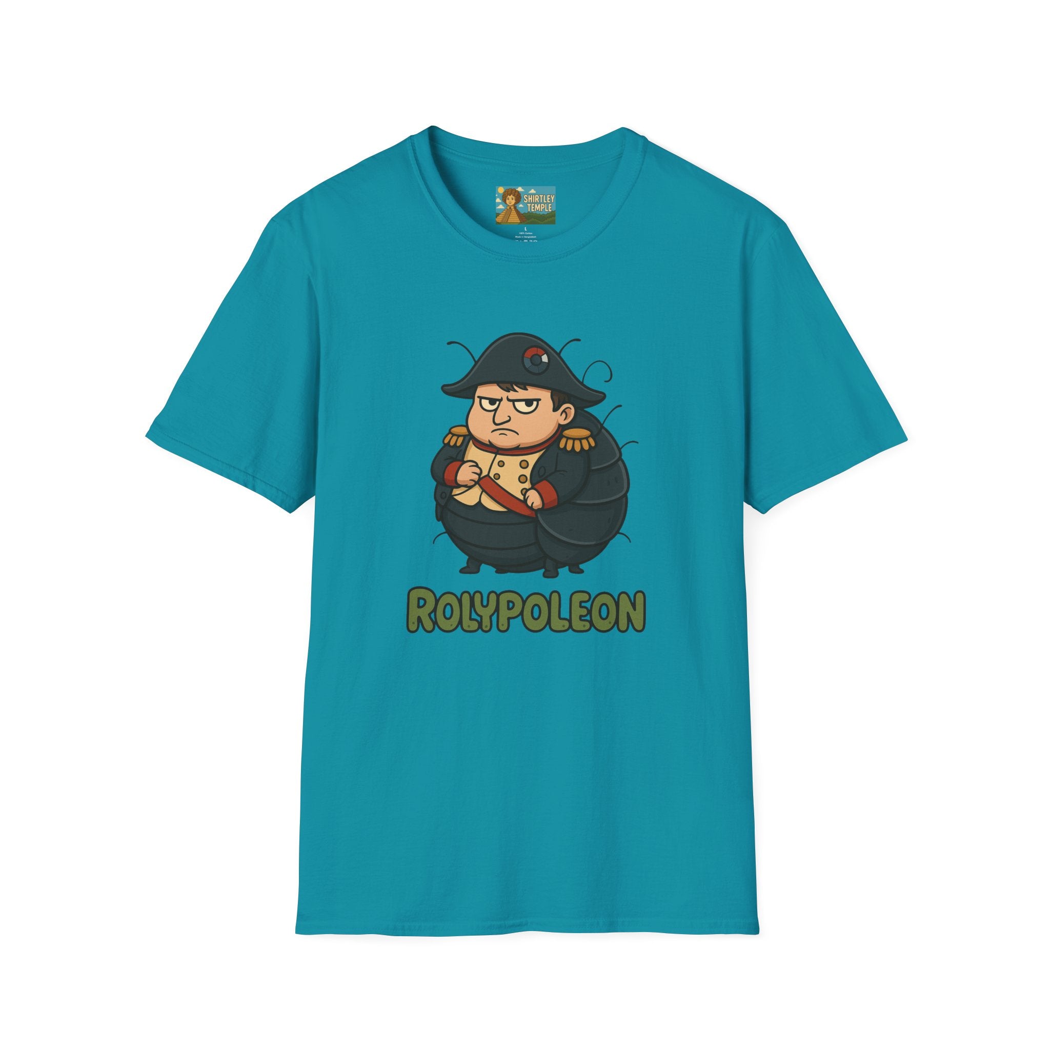 Rolypoleon Funny Shirt Mashup Parody Unisex Softstyle T-Shirt, Roly Poly and Napoleon Comedy Wordplay Tee, Humorous Graphic Tee, Novelty