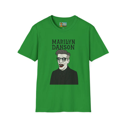 Marilyn Danson Funny Shirt, Mashup Tribute Tee, Parody Comedy Gift, Unisex Softstyle T-Shirt, Marilyn Manson Ted Danson