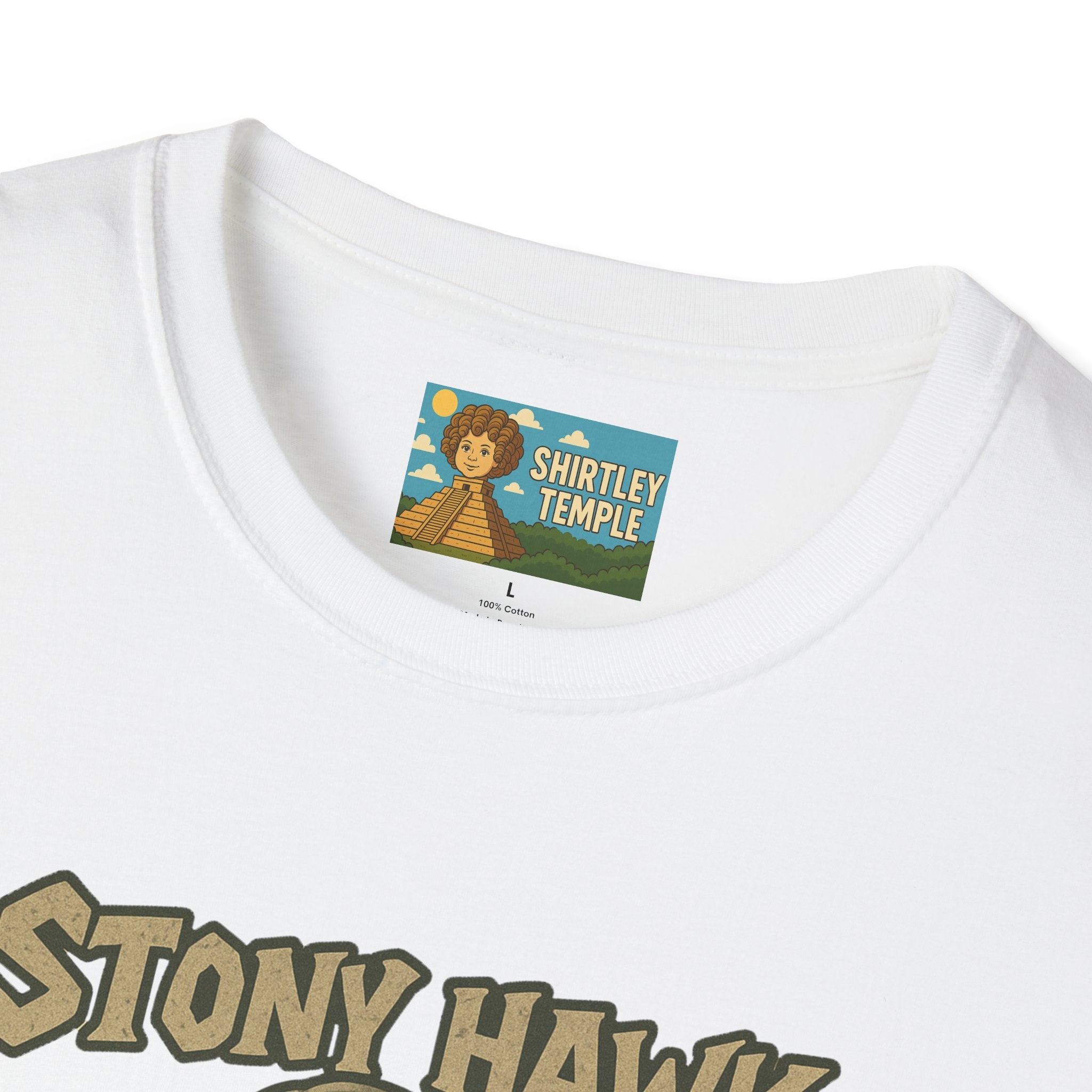 Stony Hawk Unisex T-Shirt, Skateboard Legend Parody Tee, Statue Wordplay Shirt, Funny Skater Gift, Skateboarding Fan Top