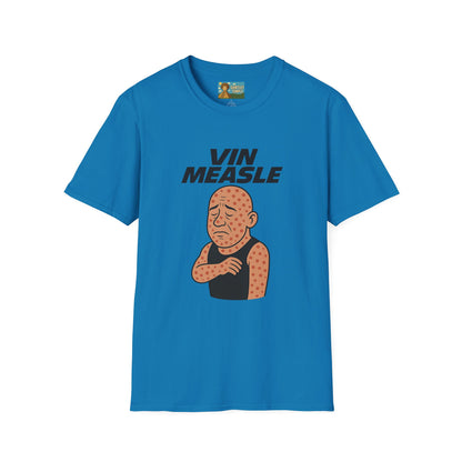 Vin Measle Parody Unisex Softstyle T-Shirt, Actor Measles Wordplay Tee, Humorous Graphic Tee Shirt, Comedy Movie Fan Gift, Lightweight