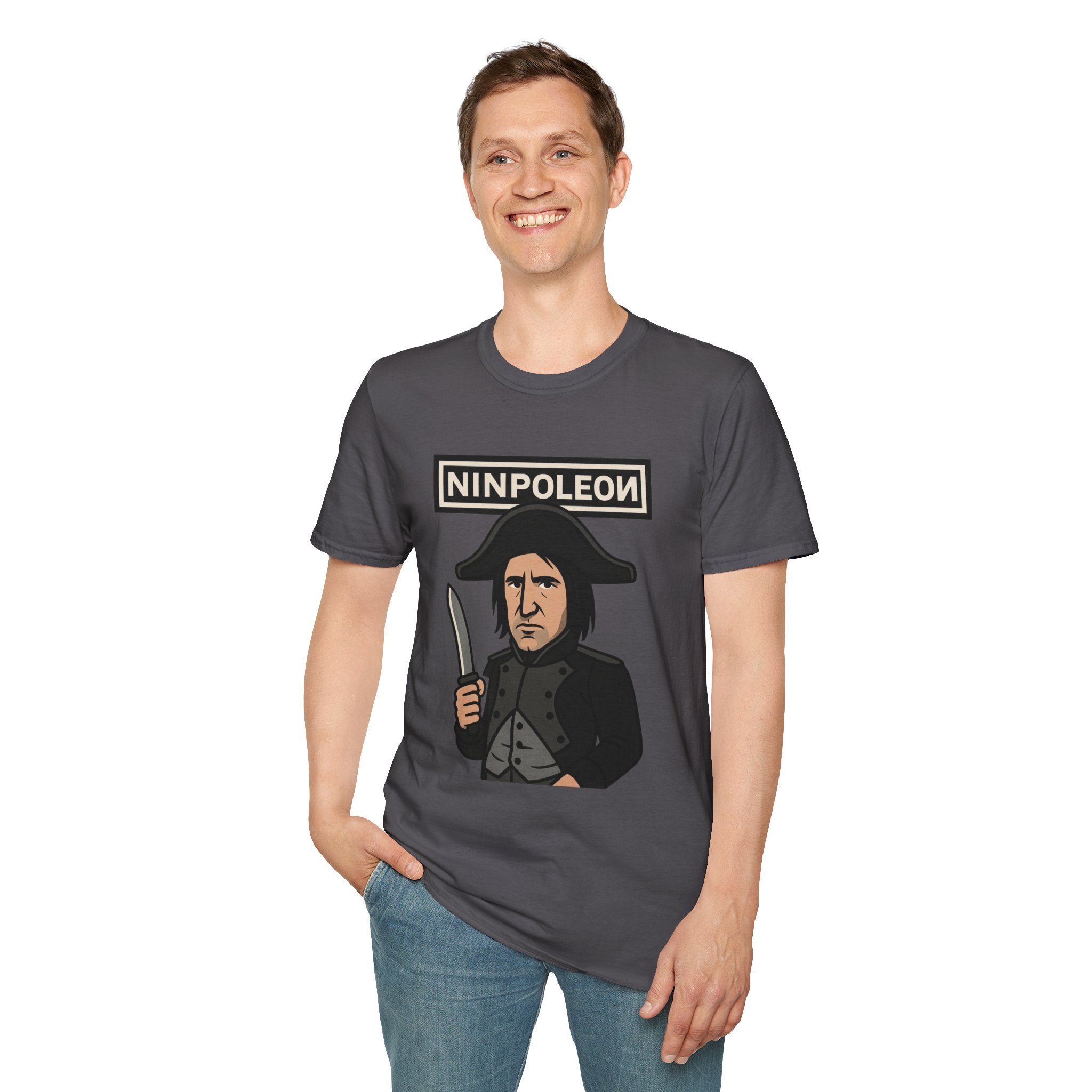 Ninpoleon ver. 2 Funny Shirt, Napoleon Trent Reznor Mashup Parody, Unisex Softstyle Tee, Nine Inch Nails, Wordplay
