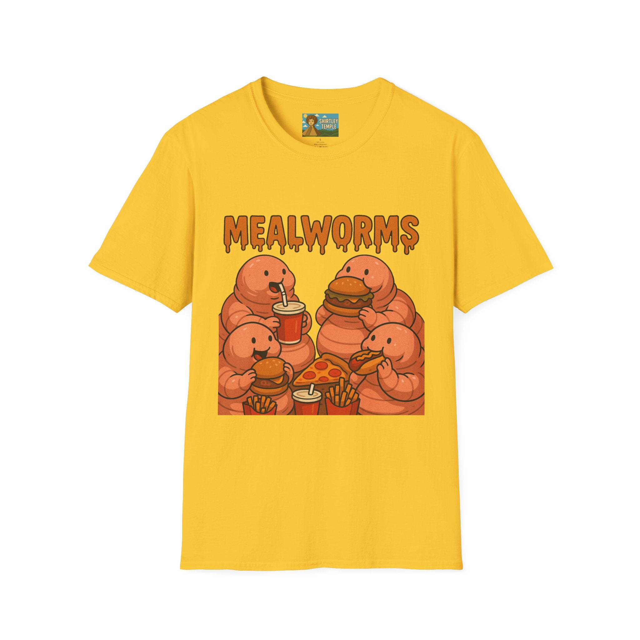 Mealworms Funny Shirt, Fat Earthworms Parody Tee, Wordplay Pun, Comedy Gift Apparel, Meal Lovers, Worm Fans, Hilarious