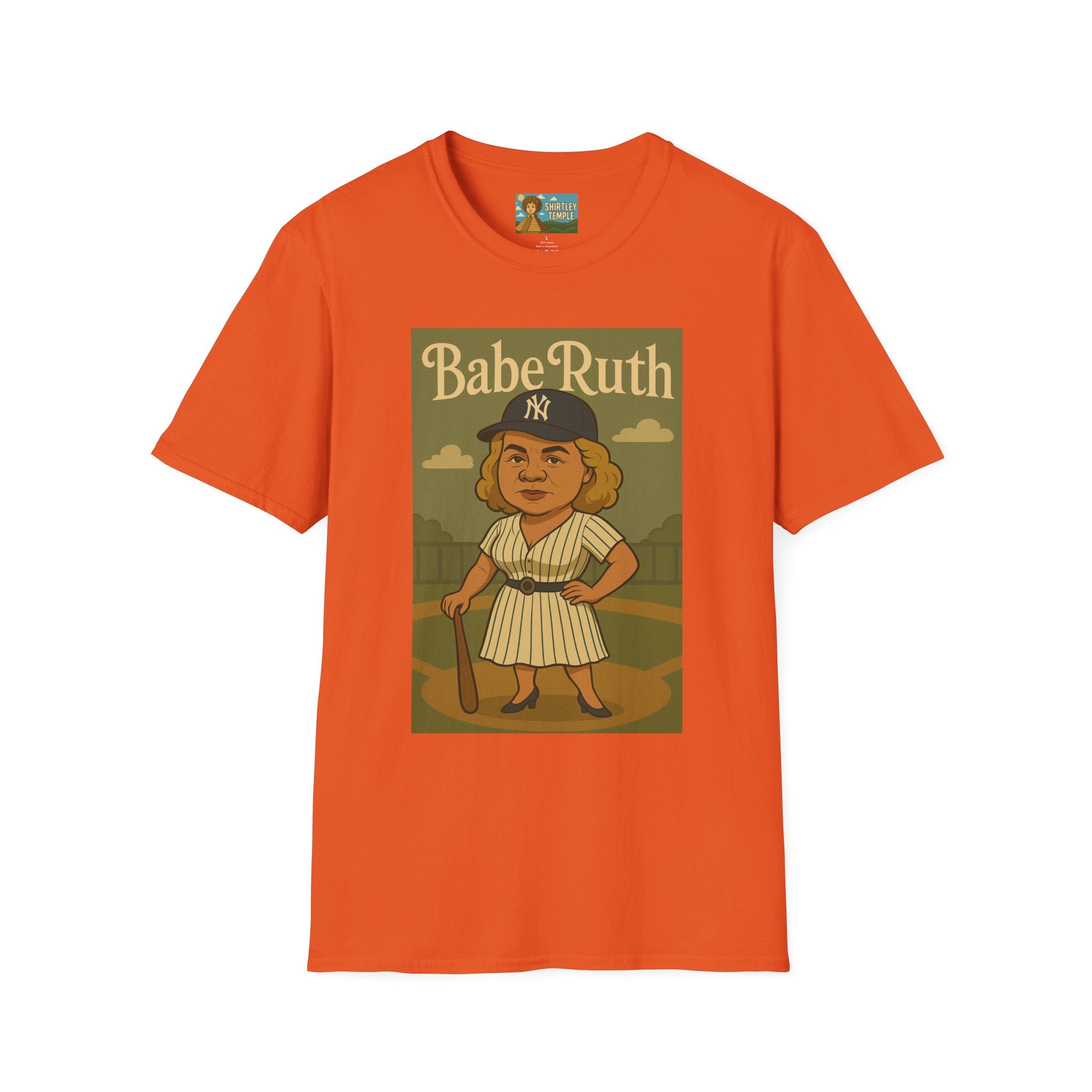 Babe Ruth funny wordplay pun baseball star remagined as a babe vintage nerd gift