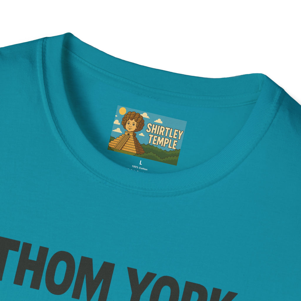 Thom York Peppermint Patty T-Shirt, Radiohead Musician Gift, Alternative Rock Tee, Funny Singer Shirt, Softstyle Unisex Top
