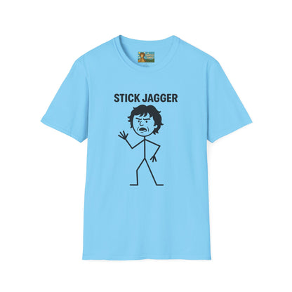 Stick Jagger Funny Shirt, Stick Figure Parody Wordplay T-Shirt, Pun Mashup Tee, Humorous Graphic Top, Sarcastic Slogan Clothing