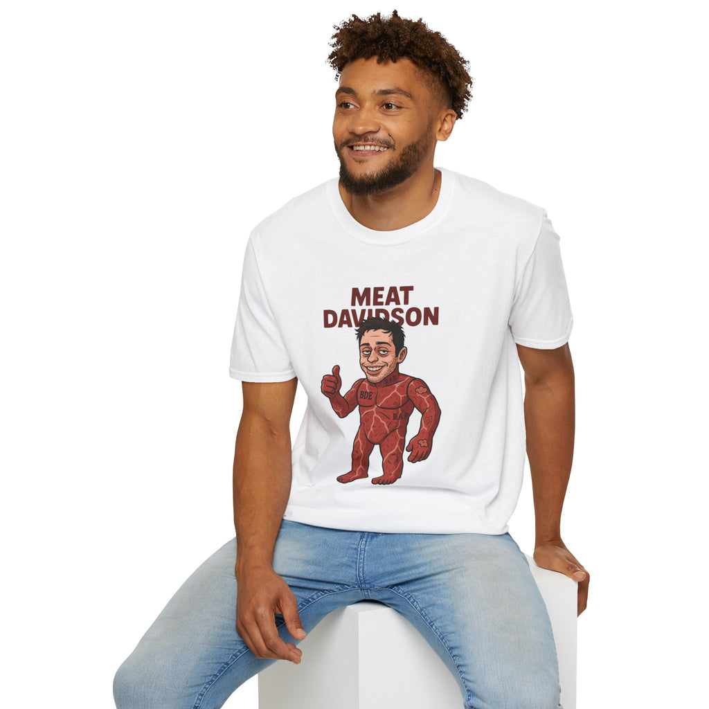 Meat Davidson Funny T-Shirt, Pete Davidson Parody Shirt, Comedian Mashup Tee, Unisex Humor Top, Comedy Fan Gift