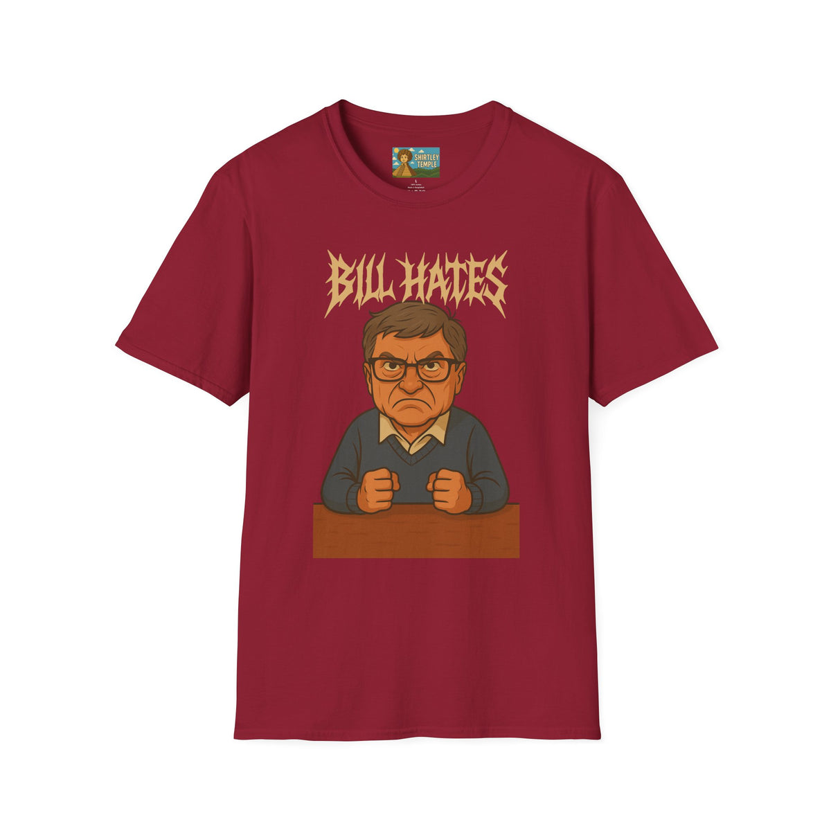 Bill Hates funny shirt parody apparel comedy tribute bill gates as a hateful person