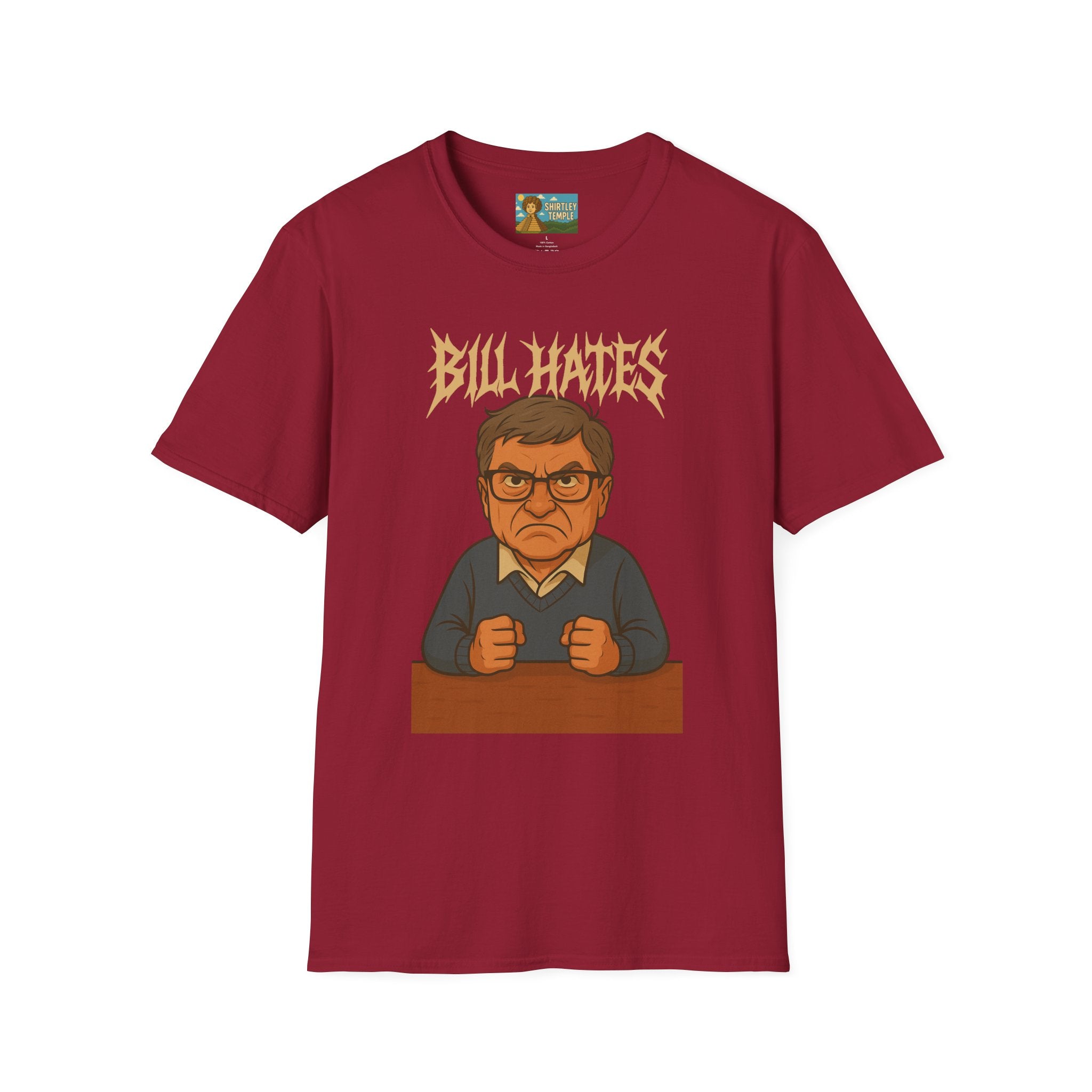 Bill Hates funny shirt parody apparel comedy tribute bill gates as a hateful person
