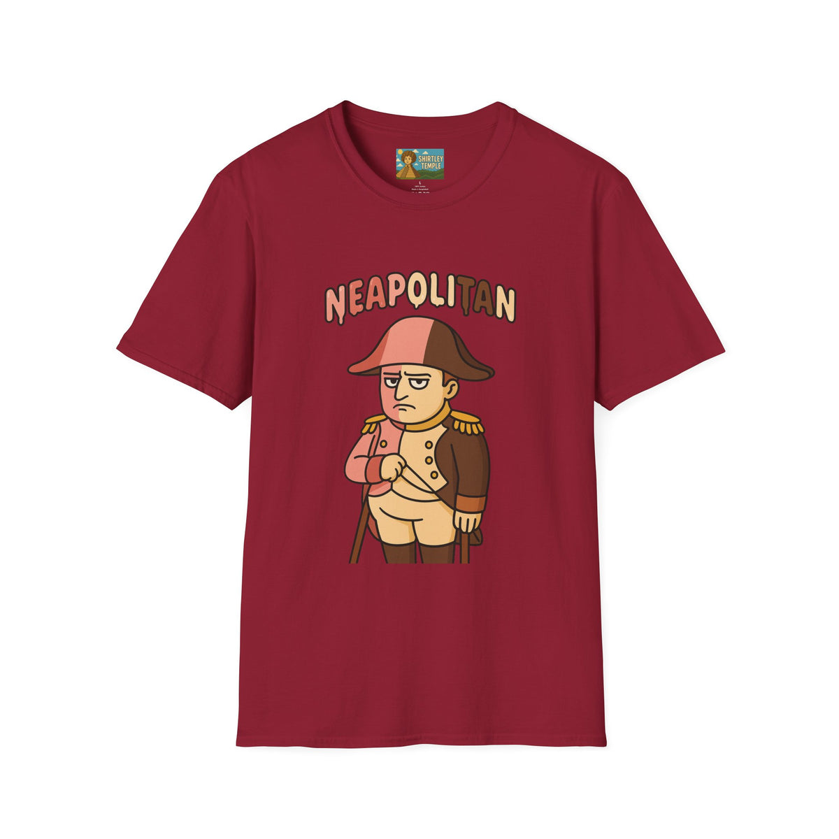 Neapolitan funny mashup shirt, Napoleon Bonaparte Ice Cream Parody Tshirt, Comedy Mashup Tee, Softstyle Unisex Top, Humorous Graphic Tee