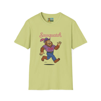 Sassquatch Unisex T-Shirt, Funny Sasquatch Shirt with Sassy Flair, Comedy Parody Tee, Wordplay Design, Bigfoot Graphic Shirt