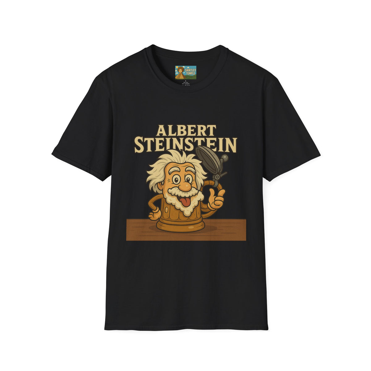 Albert Steinstein Unisex T-Shirt, Pun Beer Stein Science Tee, Gift for Nerds, Math Teacher Shirt, Physics Student Apparel
