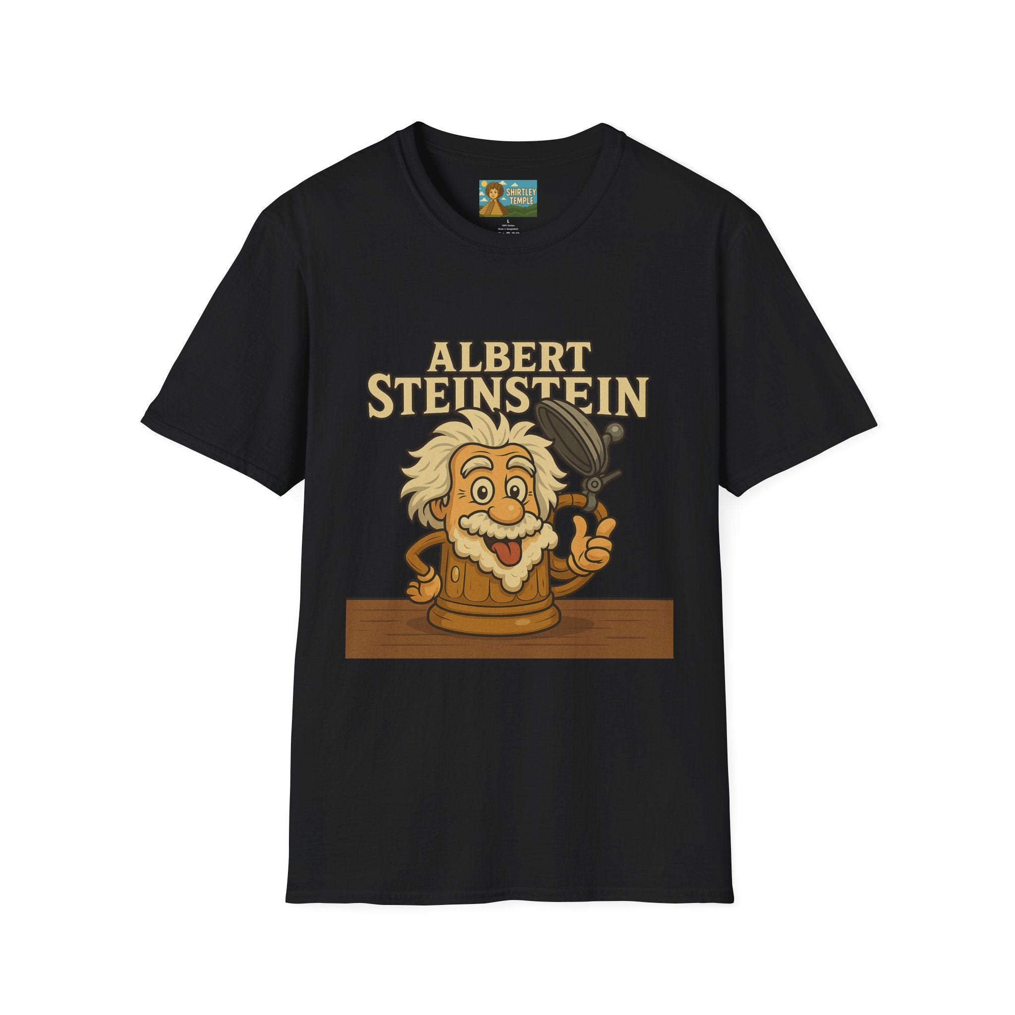 Albert Steinstein Unisex T-Shirt, Pun Beer Stein Science Tee, Gift for Nerds, Math Teacher Shirt, Physics Student Apparel