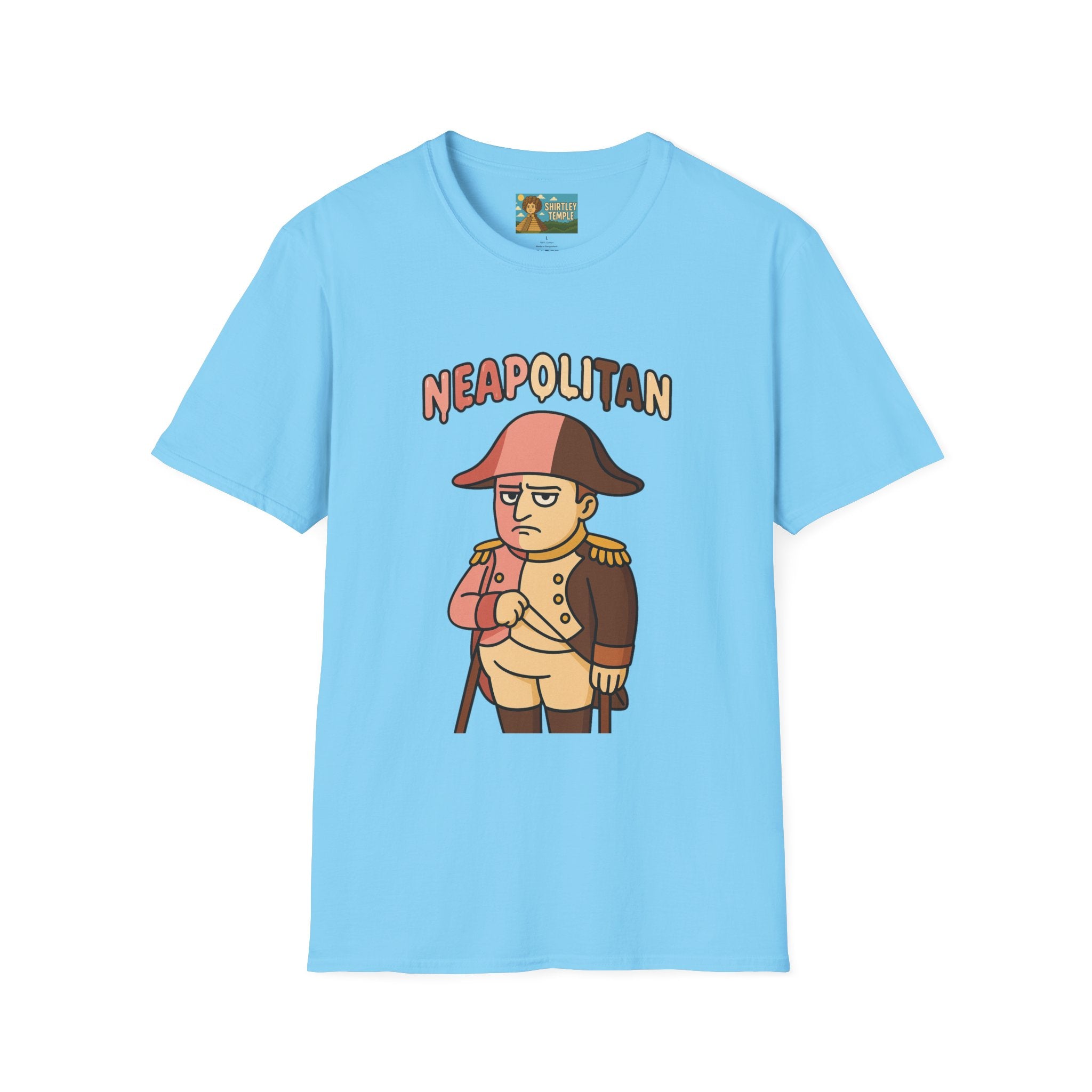 Neapolitan funny mashup shirt, Napoleon Bonaparte Ice Cream Parody Tshirt, Comedy Mashup Tee, Softstyle Unisex Top, Humorous Graphic Tee