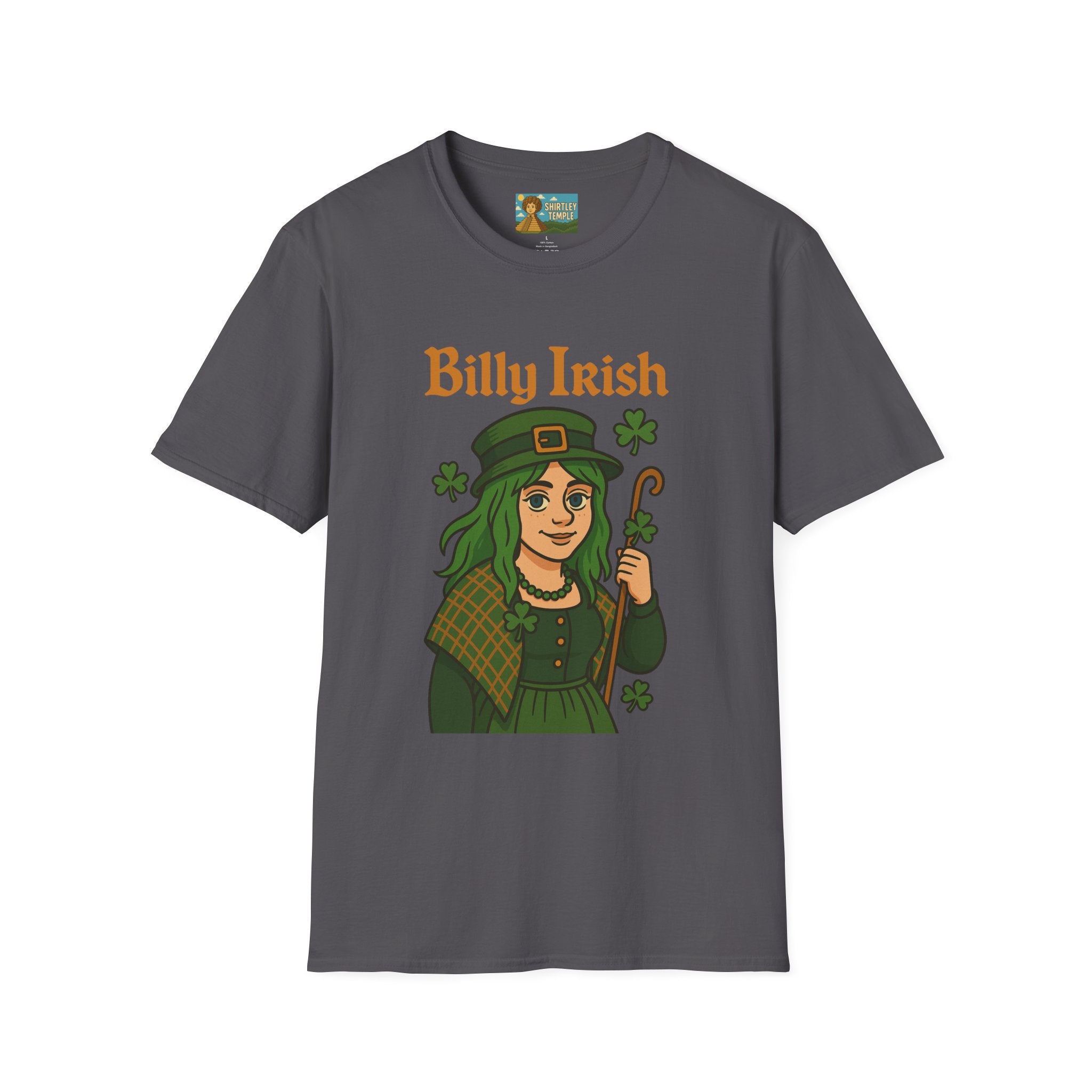 Billy Irish funny shirt parody apparel comedy tribute Billy Eilish as an irish person St. Patty's day