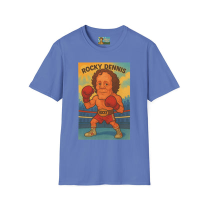Rocky Dennis The Mask Rocky Mashup T-Shirt, Funny Movie Crossover Tee, Rocky Balboa Gift Shirt, Unisex Softstyle Top