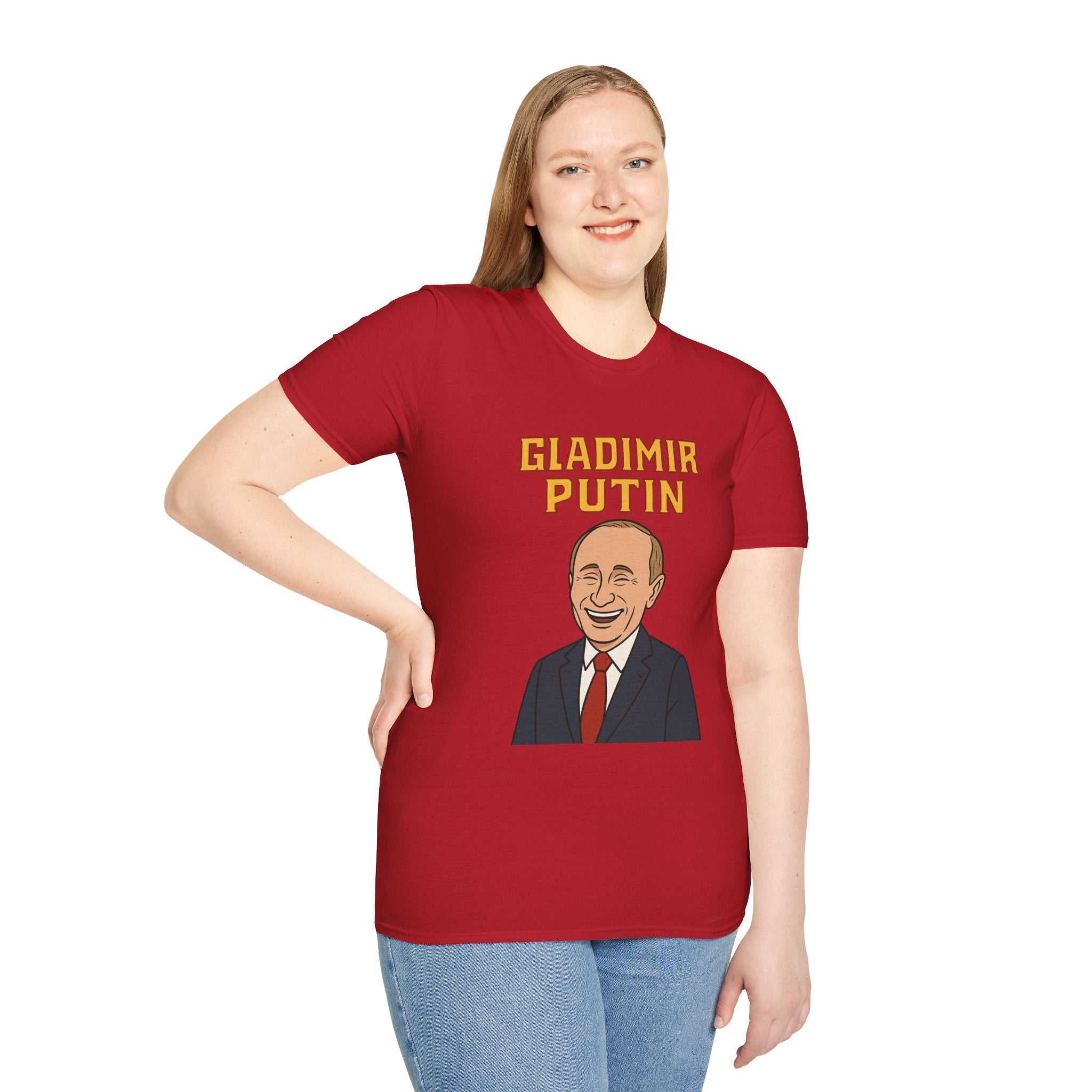 Gladimir Putin funny shirt wordplay vladimir putin being glad