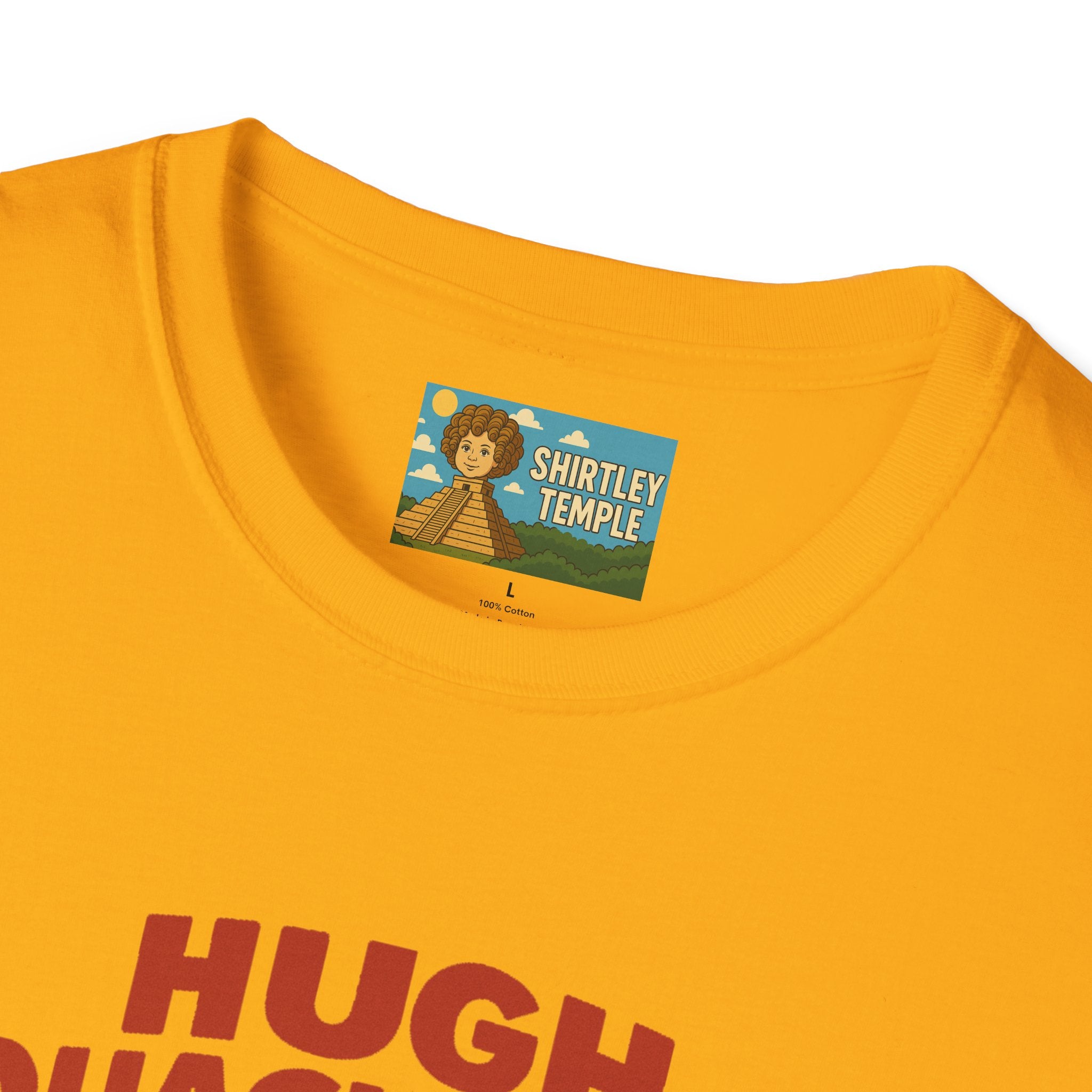 Hugh Quackman Funny Shirt, Parody Apparel, Hugh Jackman Duck Tee, Comedy Tribute, Wordplay Mashup, Unisex Softstyle T-Shirt