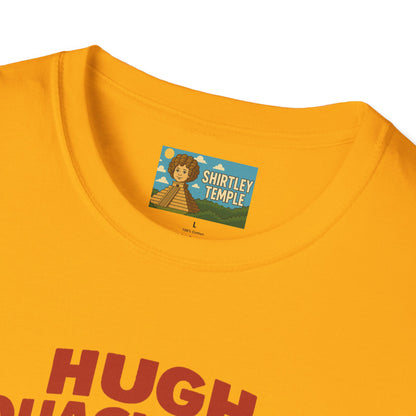 Hugh Quackman Funny Shirt, Parody Apparel, Hugh Jackman Duck Tee, Comedy Tribute, Wordplay Mashup, Unisex Softstyle T-Shirt