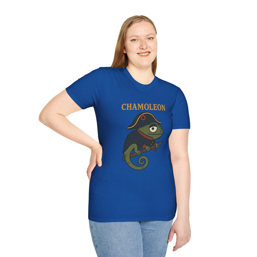 Chamoleon Funny Wordplay Parody Unisex T-Shirt, Napoleon Bonaparte Chameleon Tee Shirt Apparel