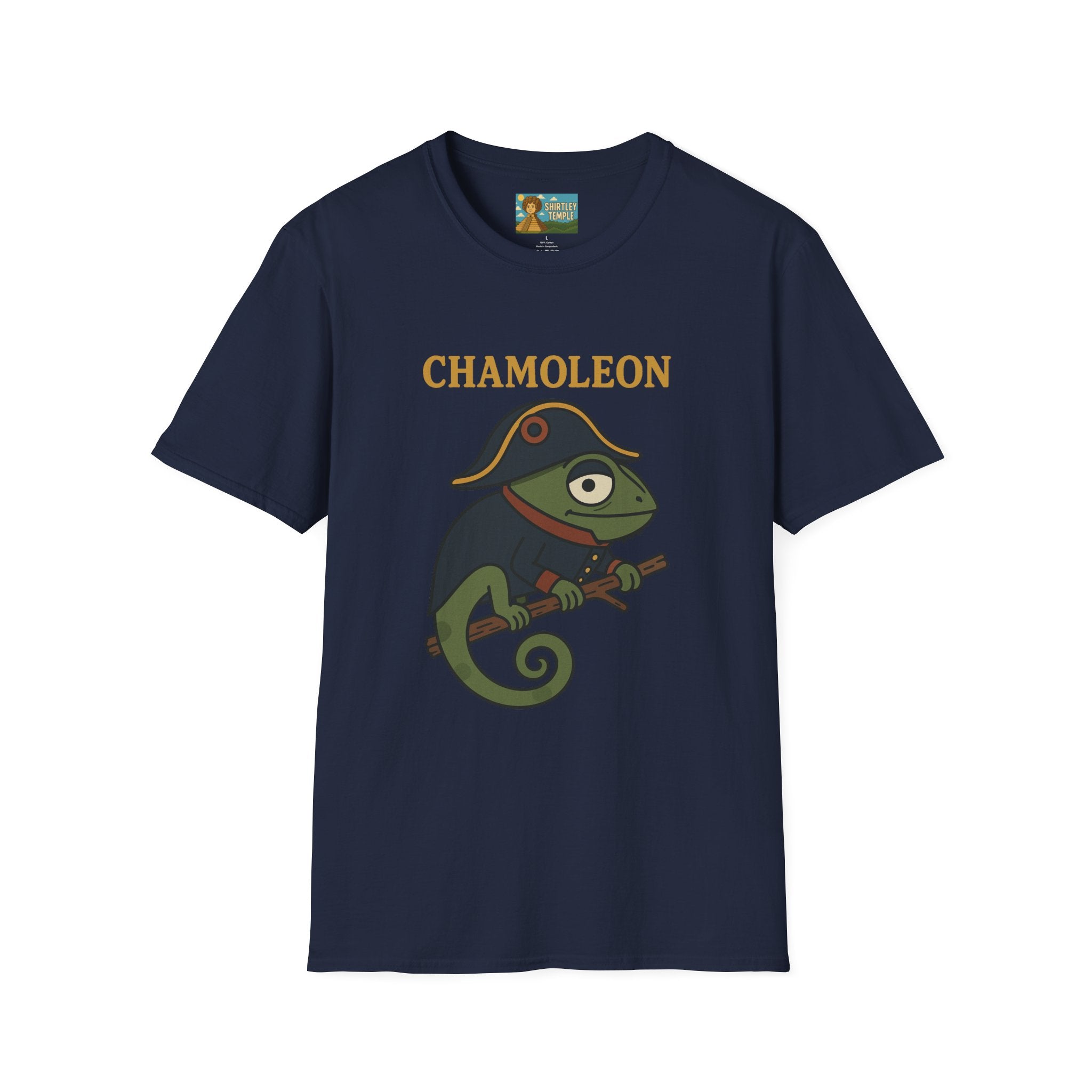 Chamoleon Funny Wordplay Parody Unisex T-Shirt, Napoleon Bonaparte Chameleon Tee Shirt Apparel