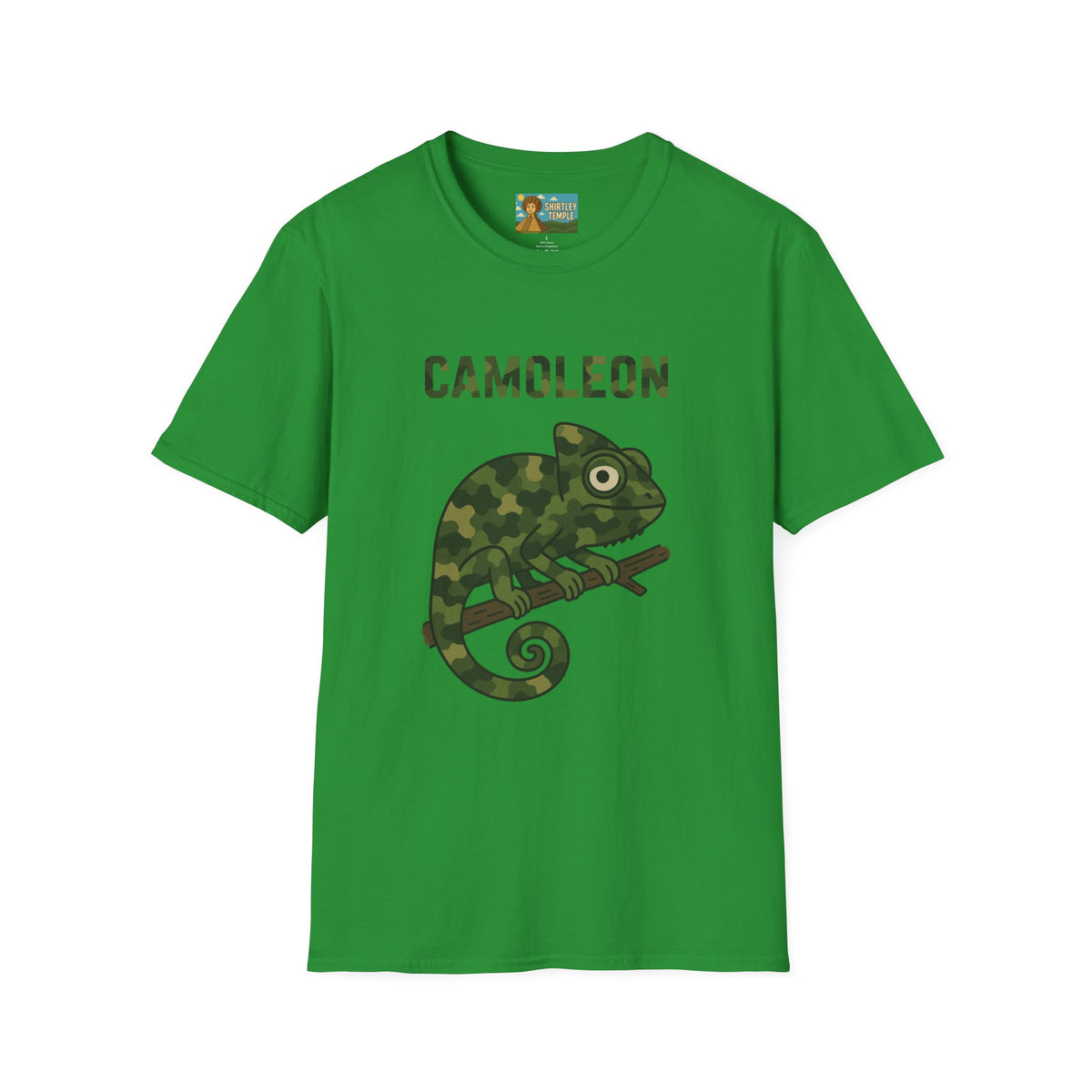 Camoleon Funny Parody T-Shirt, Comedy Mashup Tee, Military Camo Chameleon Shirt, Unisex Softstyle Top