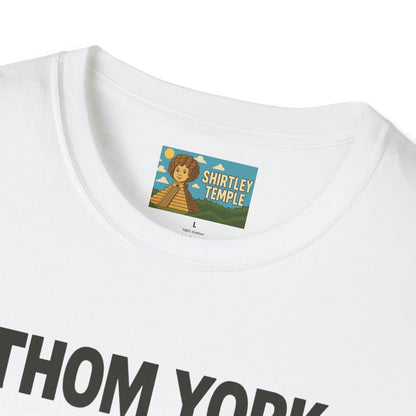 Thom York Peppermint Patty T-Shirt, Radiohead Musician Gift, Alternative Rock Tee, Funny Singer Shirt, Softstyle Unisex Top