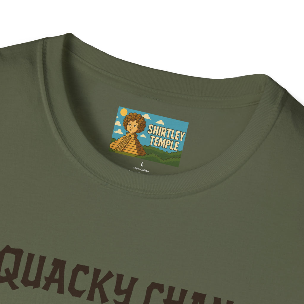 Quacky Chan Funny T-Shirt, Jackie Chan Duck Mashup Tee, Martial Arts Quack Movie Star Shirt, Comedy Parody Apparel, Unisex Softstyle Top