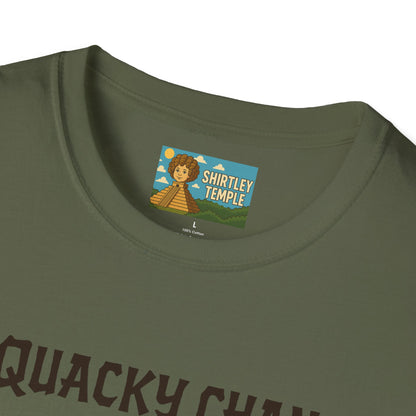 Quacky Chan Funny T-Shirt, Jackie Chan Duck Mashup Tee, Martial Arts Quack Movie Star Shirt, Comedy Parody Apparel, Unisex Softstyle Top