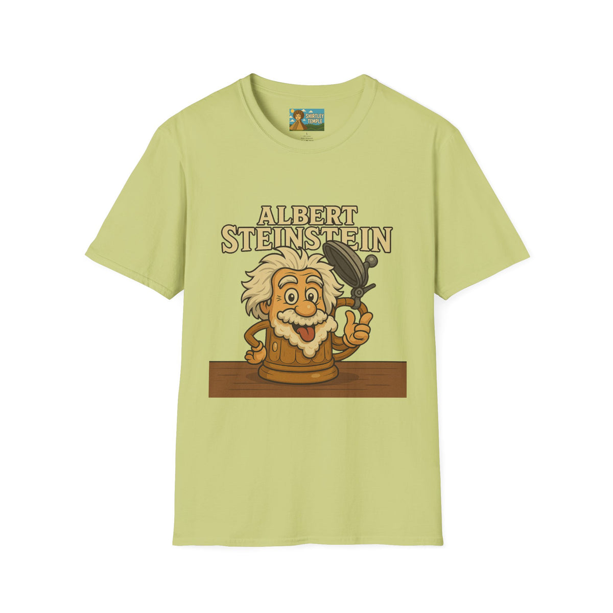 Albert Steinstein Unisex T-Shirt, Pun Beer Stein Science Tee, Gift for Nerds, Math Teacher Shirt, Physics Student Apparel